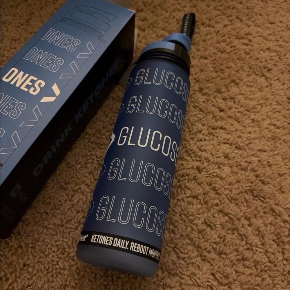 GLUCOS Branded Blue Insulated Water Bottle